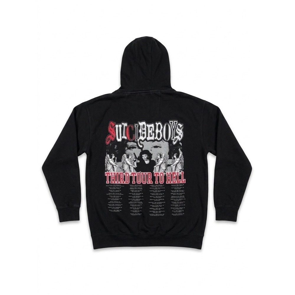 G59 Suicide Boys Hoodie Men Black Sz L Grey Day 22'Tour Rap Music Made In Mexico